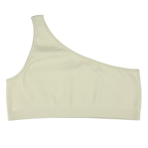 SET Active Sculptflex One Shoulder Brap Top Size Medium Oat Milk - Picture 5 of 5